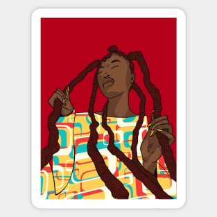 Herstory - Woman with Dreadlocks Sticker